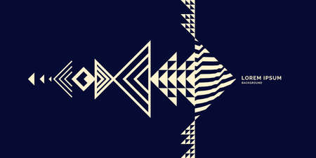 Abstract geometric background with triangles in a flat, minimalistic style. Vector illustration.のイラスト素材