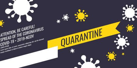 The epidemic of coronavirus covind-19 2019-ncov. Quarantine measures.のイラスト素材