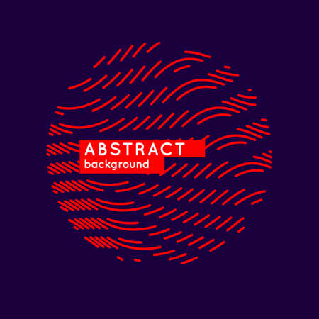 Elegant abstract poster with lines on a black background. Vector illustration.
