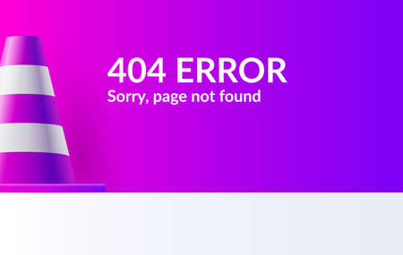 404 error sorry, page not faund. Banner with apologies that the page was not found. The lack of...