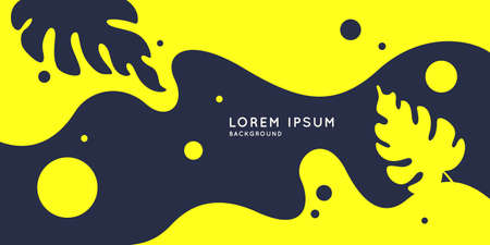 Summer poster in a modern style. Vector illustration on a black background.