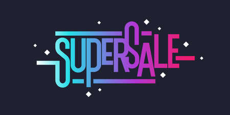 Super sale poster for discount. Vector illustration.のイラスト素材
