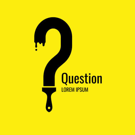 A poster with a picture of a question mark. Frame for placing your text and design.のイラスト素材