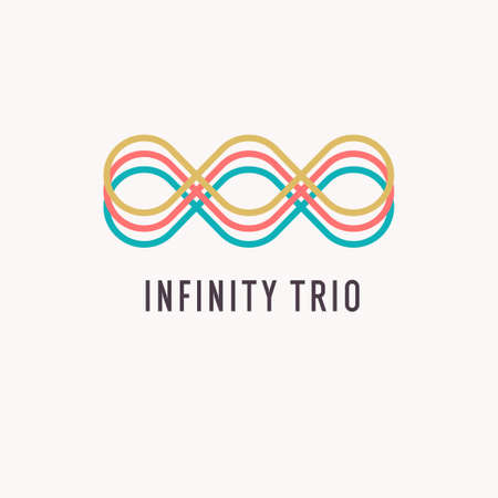 The illustration shows the infinity sign. Modern graphics.のイラスト素材