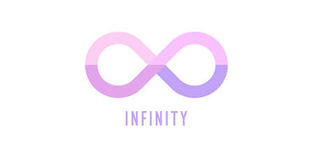 The illustration shows the infinity sign. Modern graphics.のイラスト素材