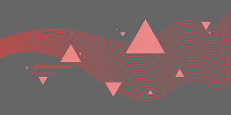 Bright poster with dynamic waves. Vector illustration.