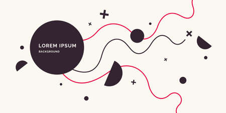 Trendy abstract art geometric background with flat, minimalistic style.のイラスト素材