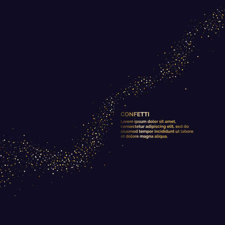 Background with gold glitter to place the inscription. Vector illustration.のイラスト素材