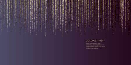 Bright illustration Magic rain of sparkling glittery particles lines.のイラスト素材