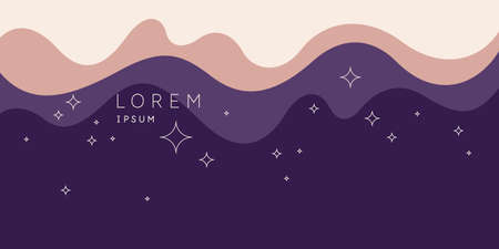 Trendy abstract background. Composition of amorphous forms and lines.のイラスト素材