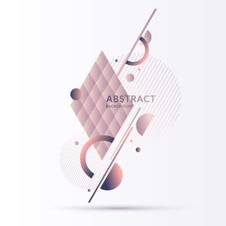 Elegant composition with dynamic and geometric shapes in pastel colors. A template for advertising and social networks.のイラスト素材