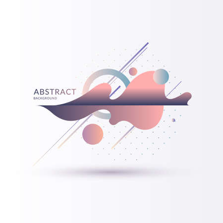 Elegant composition with dynamic and geometric shapes in pastel colors. A template for advertising and social networks.のイラスト素材