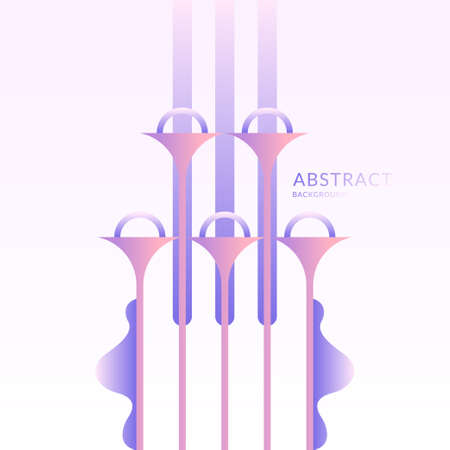 Composition with geometric shapes. Abstract background for your design. A template for advertising and social networks.のイラスト素材