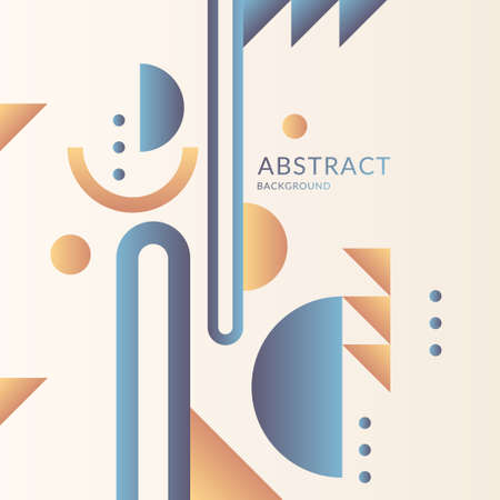 Elegant composition with dynamic and geometric shapes. A template for advertising and social networks.のイラスト素材