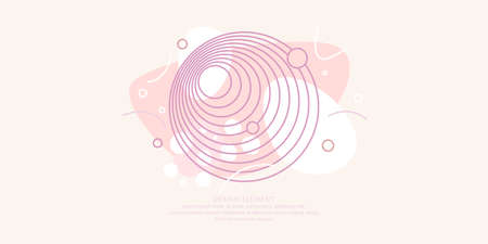 Poster with dynamic waves. Vector illustration in minimal style. Abstract background.のイラスト素材