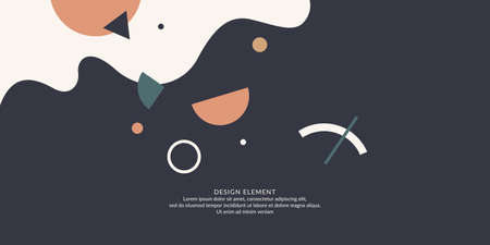 Trendy abstract background. Composition of geometric forms. Modern vector illustrationのイラスト素材