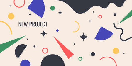 Trendy abstract background. Composition of geometric forms. Modern vector illustration