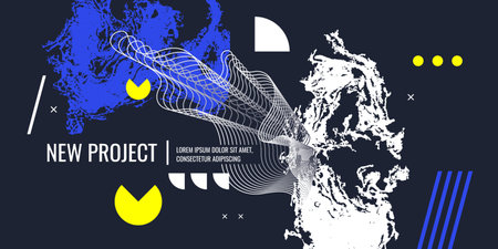 Modern abstract art geometric background with flat, style.のイラスト素材