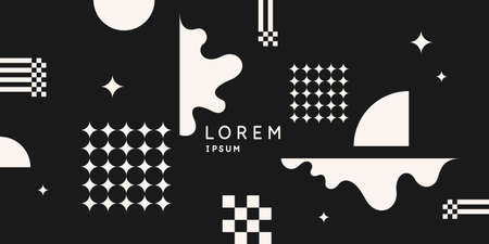 Modern backgrounds with abstract elements and dynamic shapes. Vector illustration.のイラスト素材