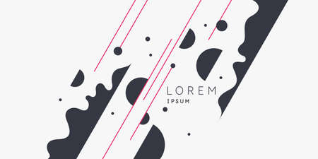 Poster with dynamic waves. Vector illustration in minimal style. Abstract background.のイラスト素材