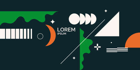 Trendy abstract background. Composition of geometric forms. Modern vector illustrationのイラスト素材