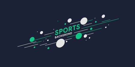 Abstract geometric background. Sports poster with the flat figures.