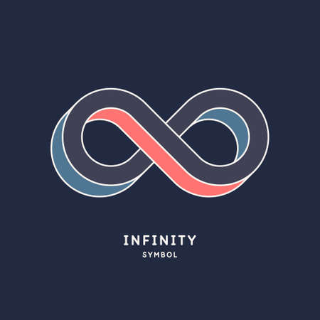 The illustration shows the infinity sign. Modern graphics.のイラスト素材