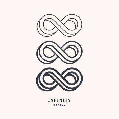 The illustration shows the infinity sign. Modern graphics.のイラスト素材