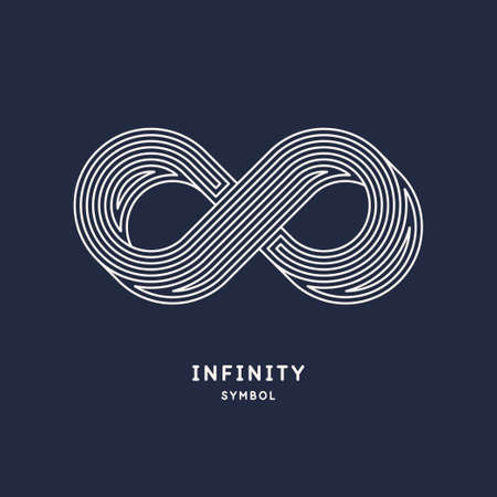 The illustration shows the infinity sign. Modern graphics.のイラスト素材