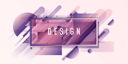 Trendy abstract background. Composition of geometric shapes. Modern vector illustration