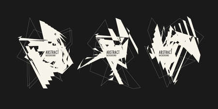 Modern abstract art geometric background with flat, minimalistic style. Vector posterのイラスト素材