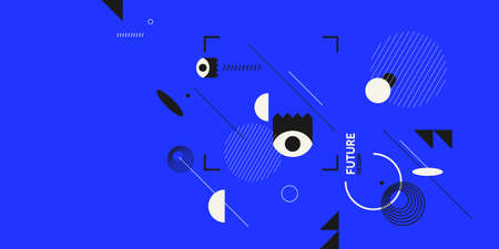 Abstract background with dynamic shapes. Vector template