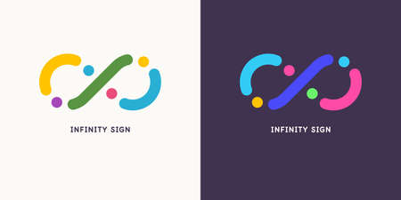 The illustration shows the infinity sign. Modern graphics.