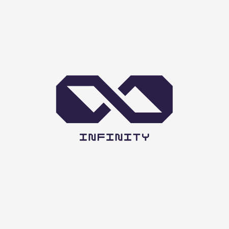 The illustration shows the infinity sign. Modern graphics.