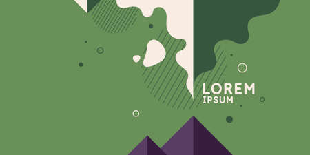 Modern backgrounds with abstract elements and dynamic shapes. Compositions of colored spots. Vector illustration.のイラスト素材