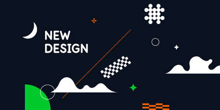 Trendy abstract background. Composition forms. Modern vector illustration