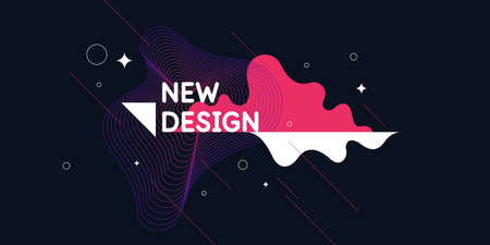 Trendy abstract background. Composition forms. Modern vector illustrationのイラスト素材