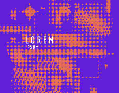 Abstract background in a modern trendy style. Poster with simple flat geometric shapes.のイラスト素材