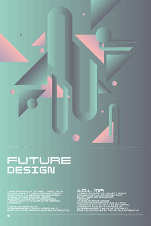 Modern backgrounds with abstract elements. Compositions of colored spots. Vector illustration.のイラスト素材