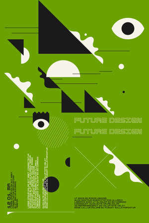 Composition with dynamic and geometric shapes. Abstract background for design.のイラスト素材