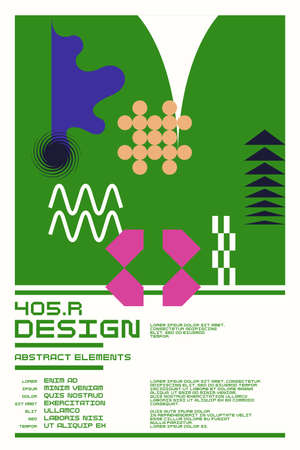 Composition with geometric shapes. Abstract background for design.
