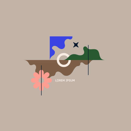 Composition with geometric shapes. Abstract background for design.のイラスト素材