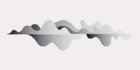 Monochrome printing raster. Abstract vector background. Texture of dots.