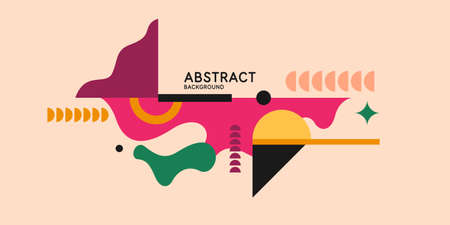 Composition with geometric shapes. Abstract background for design. Trendy stylish graphics