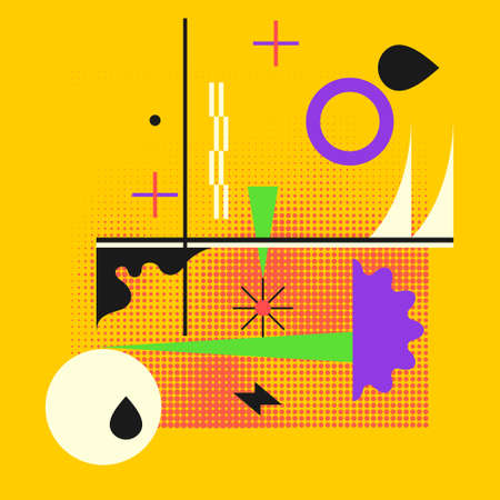 Composition with geometric shapes. Abstract background for design.のイラスト素材