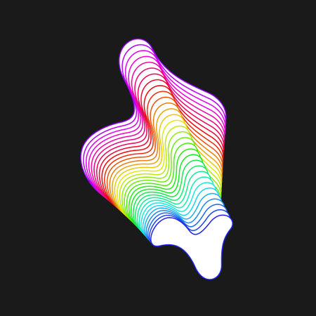 The amorphous element with the effect of visual distortion.のイラスト素材