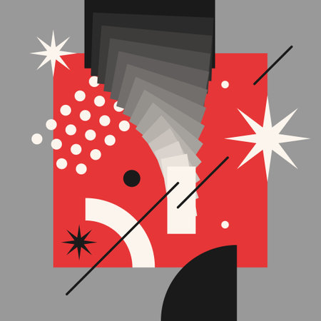 Composition with geometric shapes. Abstract background for design. Trendy stylish graphics
