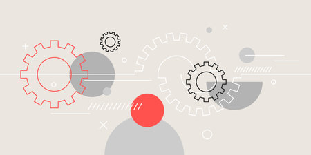 Composition with geometric shapes. Background for design. Trendy stylish graphics.のイラスト素材