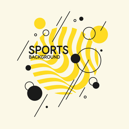 Abstract background in a modern trendy style. Poster with simple flat organic shapes, geometric shapes and lines.のイラスト素材