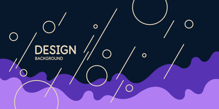 Modern geometric composition of various shapes. Illustration for design. Abstract background in the...